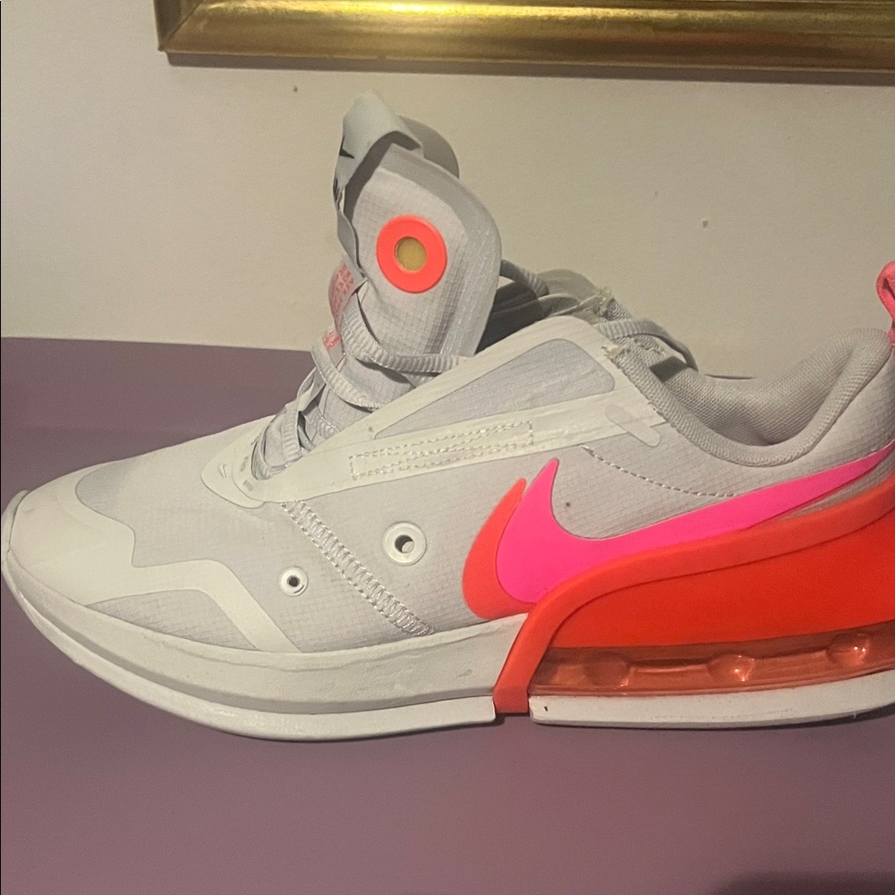 Nike Women's Neon Pink, Neon Orange and Gray Sneakers